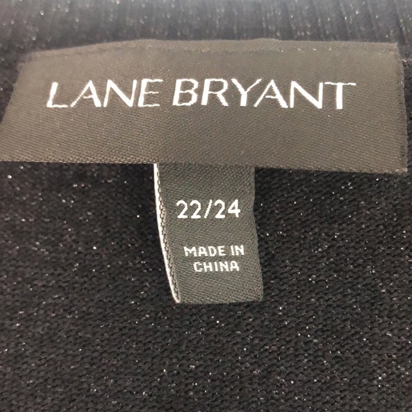 Lane Bryant Black Silver Speck Crop Sweater 22/24 - Picture 4 of 9